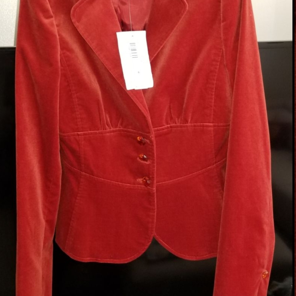 Women's Red Velvet Jacket